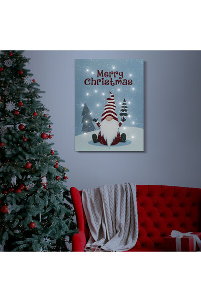 CED AUTO TRADE Christmas Picture - LED - with hanger, 2 AA batteries - 30 x 40 cm (58463)