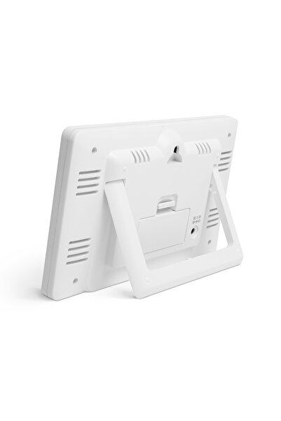 CED AUTO TRADE Digital thermometer and alarm clock - outdoor / indoor - USB, battery - white