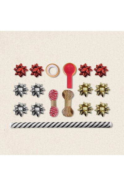 roco paper Black Tissue White Wrapping Paper Set |   10 Rolls of Paper (70X100 cm)-12 Raffia-20M Twine-Tape and Machine