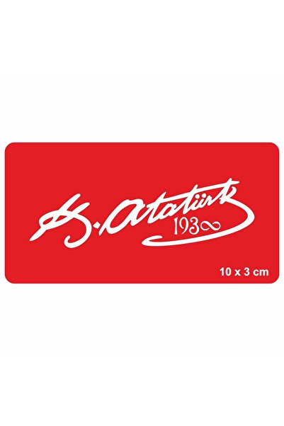 Lavmi Atatürk İmzası-5 Tattoo Geçici Dövme Şablonları Kına Kalıpları - 10 x 3 cm (Kına ve Fırça Dahildir)