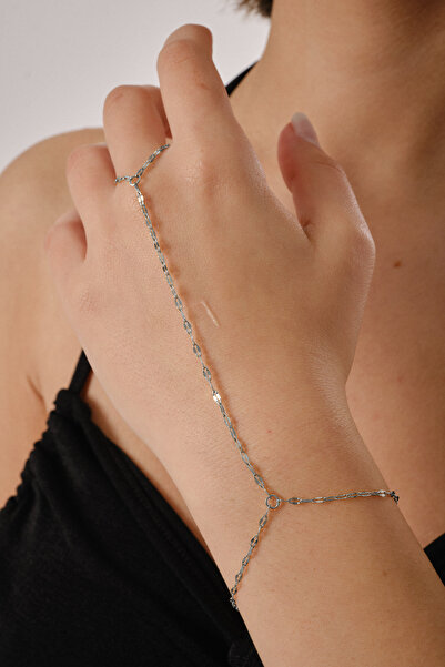 ByFlorya Jewelry سوار شاهميران من الفولاذ بسلسلة مرآة شاهميران