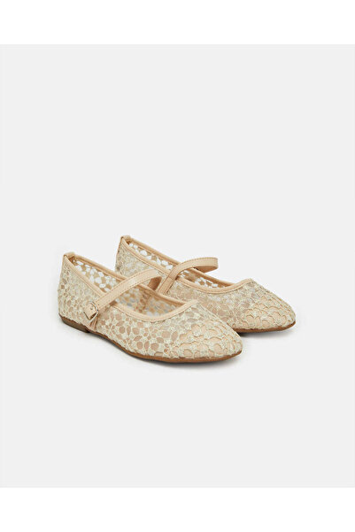 REDTAG Senior Girls Beige Embroidery Ballerina