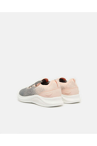 REDTAG Senior Girls Grey And Pink Textured Trainer