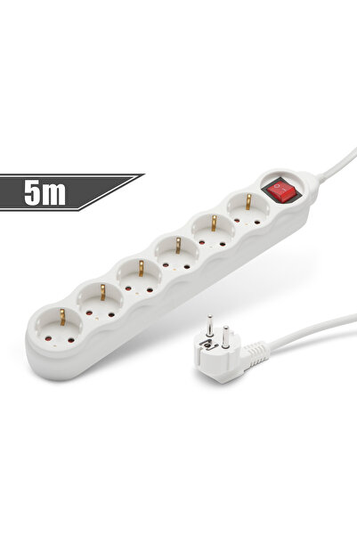 CED AUTO TRADE Delight - Prelungitor 6 prize, cu intrerupator, 5 m