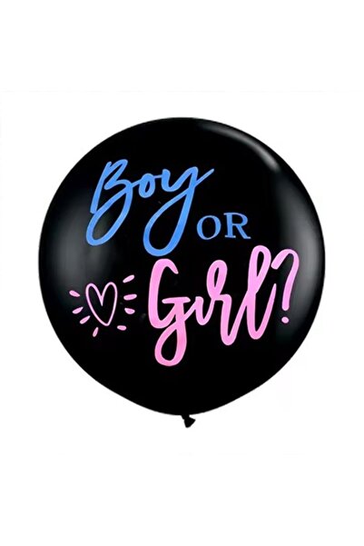 OEMN Gender Reveal Latex Balloon, 100 cm (Blue or Pink Confetti)