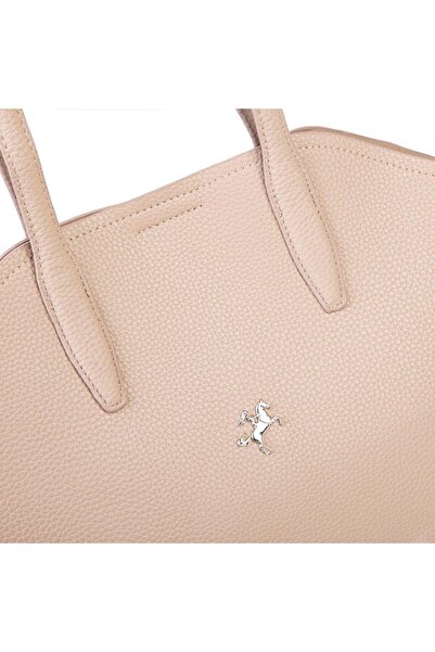 Nas Bag Women's Large Shoulder Bag Crossbody Strap Beige Lopez