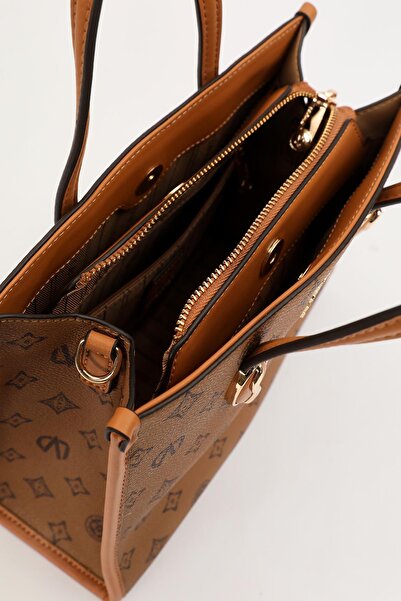 Levidor Dark Brown C8 Lvd Printed Handbag