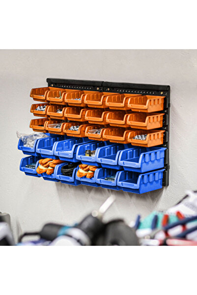 CED AUTO TRADE Wall organizer boxes - 30 plastic boxes - 640 x 375 x 175 mm - Handy