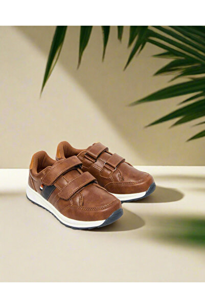 REDTAG Boys Brown Material Block Sneakers