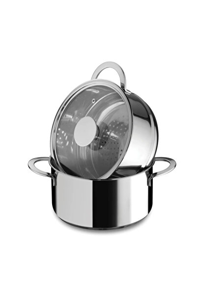 Mepra Stainless Steel Pot with Lid 22cm Cuociverdura
