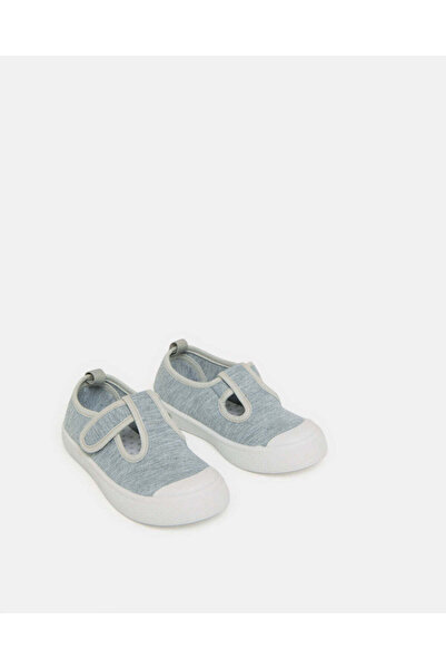 REDTAG Infant Boys Grey T Bar Sneakers