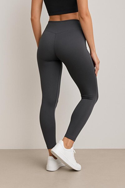 nudeo Kadın Esnek Toparlayıcı Yüksek Bel Spor Tayt