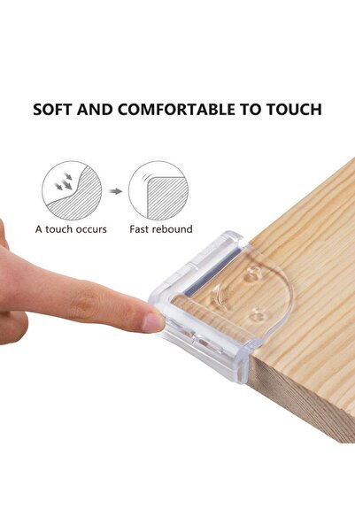 MaffStuff Set of 10 Transparent Silicone Furniture Corner Protectors 4.5x4.5x2cm – Child Safety