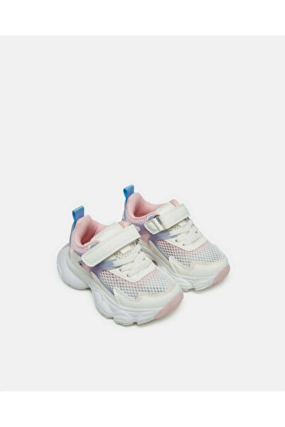 REDTAG Girls White Velcro Mesh Trainer