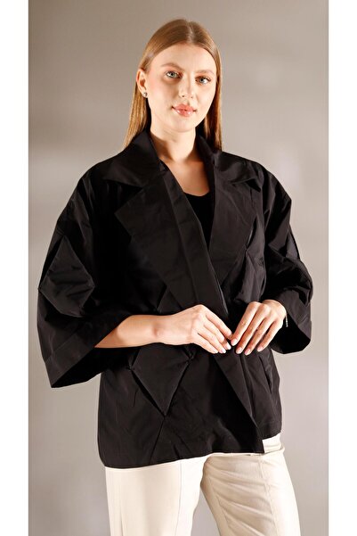 shE tekstil Italian Style Design Triangle Jacket Black