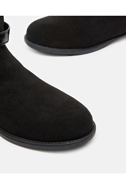 REDTAG Senior Girls Black Buckle Chelsea Boot