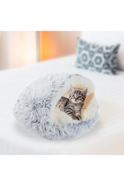 CED AUTO TRADE Cat bed - round - 50 cm - gray