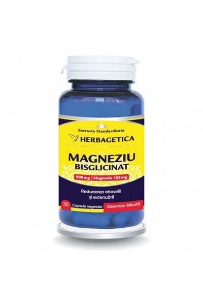 herbagetica Bisglicinat de magneziu - 30 capsule -