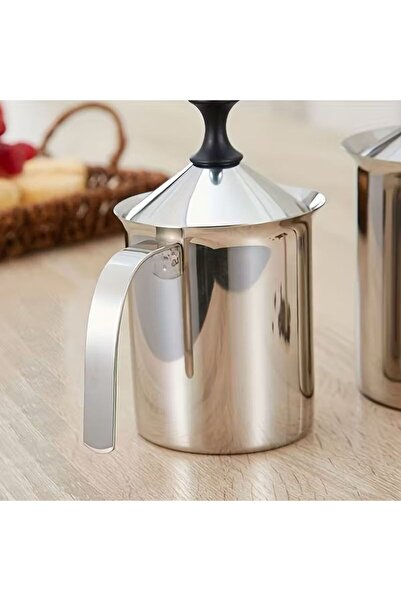 LUXURY 350ml milk frother container, stainless steel milk frothing and coffee tamping device