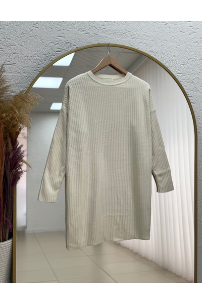 BENAHOLL ألوسيا قماش مجدّل تونيك مسطح-Zİ6152 حجر