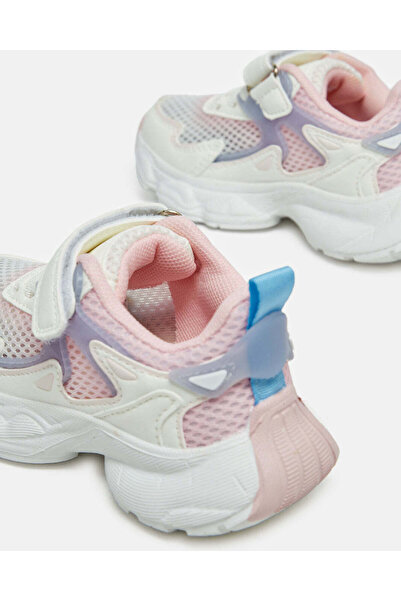 REDTAG Girls White Velcro Mesh Trainer