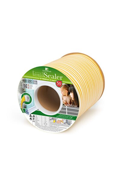 CED AUTO TRADE Self-adhesive insulating profile for windows and doors, "D" profile - 50 m - 21mm