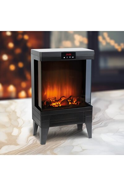 CED AUTO TRADE Electric fireplace - 1000/2000 W Bewello - radiant heater + LED - 37 x 22 x 56 cm