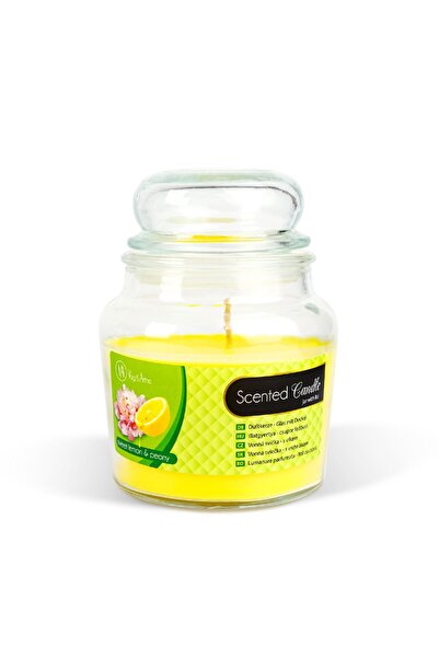 CED AUTO TRADE Scented candle – jar with lid – Sweet lemon & peony – 310 g