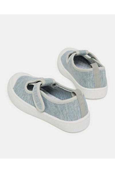 REDTAG Infant Boys Grey T Bar Sneakers