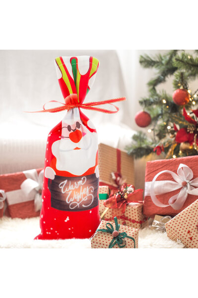 CED AUTO TRADE Bottle cover - Santa Claus pattern - polyester - 32 x 12.5 cm