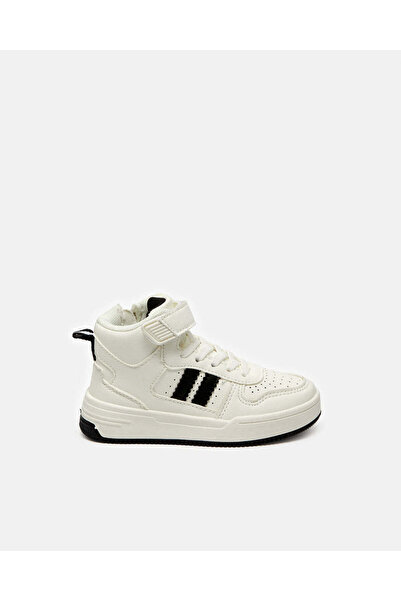 REDTAG Boys White Stripped High Top Sneakers