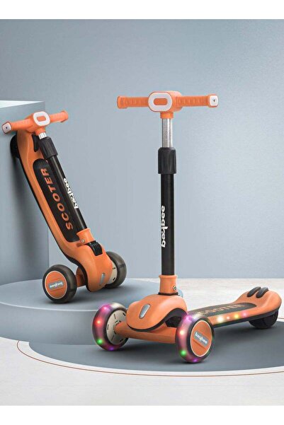 BAYBEE Cruze Scooter for Children,3 Wheel Smart Kick Scooter with Foldable & ...