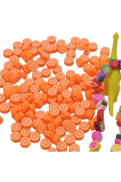 HERALDİS Mărgele Fimo din argilă polimerică cu model portocaliu - 30 de bucăț...