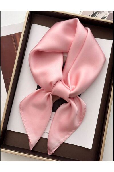 ÖrgüYastik Pink Plain Scarf
