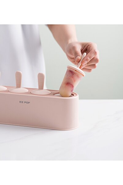 Ditmo 4'lü Silikon Dondurma Kalıbı Pembe - Sağlıklı Bebek Ek Gıda Dondurması ...