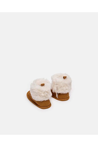 REDTAG Baby Tan Fur Textured Boot