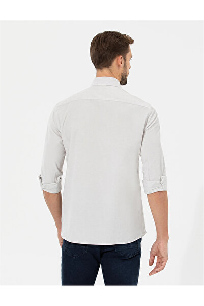 Pierre Cardin Beige Regular Fit Long Sleeve Shirt