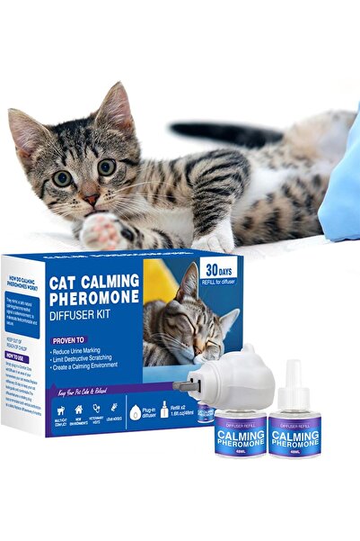 Goreem Cat Calming Pheromone Diffuser 2-in-1 with 2 x 48ml Refills (Reduces Urine Marking & Scratching)