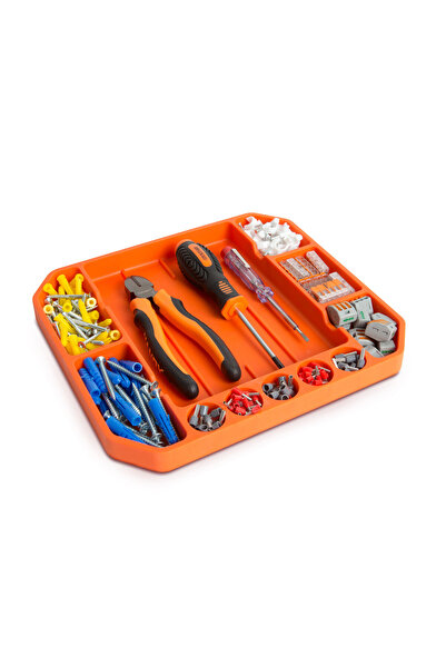 CED AUTO TRADE HANDY - Rubber tool tray, with compartments and ruler - 26 x 23.5 x 2.5 cm