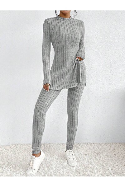 onlymoon tekstil Women's Knitted Fabric Double Bottom-Upper Set