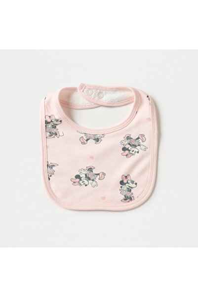 Disney All-Over Minnie Mouse Print Bib with Snap Button Closure