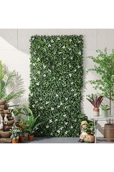 Danube Home Artificial Fence Panel 100×100 cm – Gardenia Green Decorative Hedge