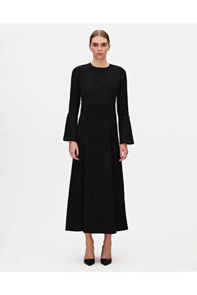 MISS DALIDA Dar Kesim Kumaş Siyah Elbise