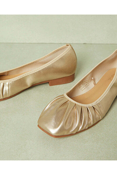 REDTAG Women Gold Embellished Ballerina