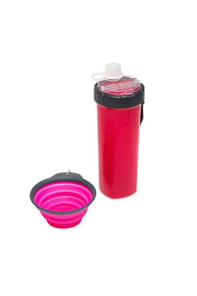 CED AUTO TRADE Pet feeding bowl + food container - pink