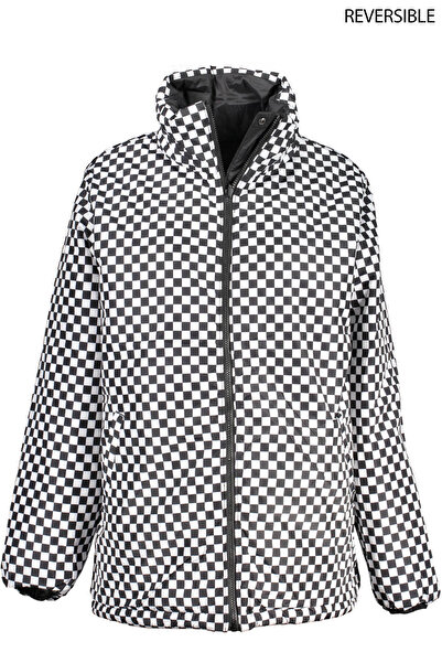 Vans Women's Black Checkerboard Reversible Jacket