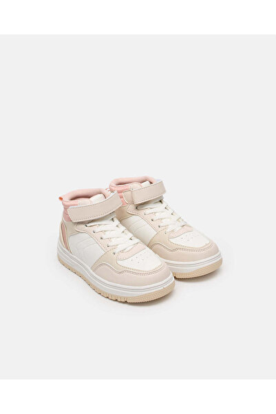 REDTAG Girls Multicolour Color Block High-Top Sneakers