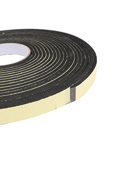 Lawazim 10m Adhesive Rubber Strip Tape Black - Weatherproof Soundproof Shock Absorbing Sealing