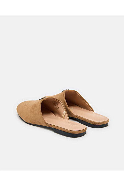 REDTAG Women Brown Mule With Metal Upper Trim