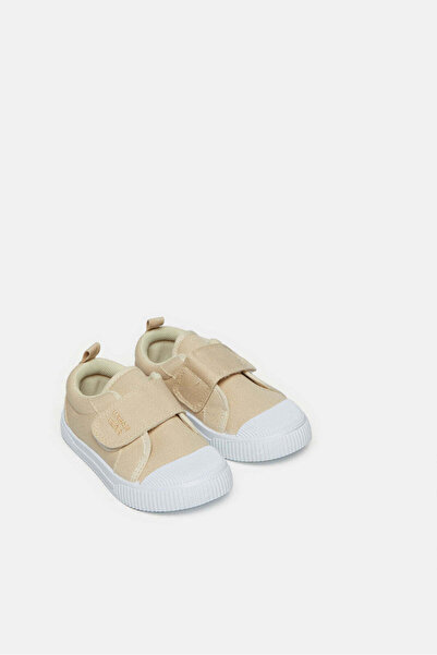 REDTAG Infant Boys Cream Velcro Sneakers